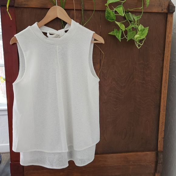 Rachel Roy swing crepe blouse with back tie- holiday, work, going out, - Picture 1 of 5
